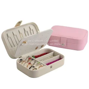 Beige Pink Light Pink 3 Colors Leather Jewelry Box Mini Jewelry Storage Box thumbnail-5