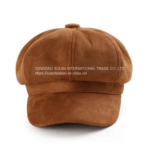 Women's Fashion Genuine Leather Caps thumbnail-4