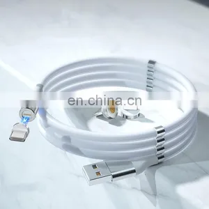 Wholesale 3 in 1 7pin Magnetic Cable Fast Charging Data Cable Mobile Phone Magnetic USB Data Cable for Iphon/type C/android thumbnail-4
