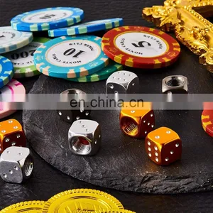 Aluminum Dice Valve Stem Caps, Wheel Rim Tire Stem Air Valve Dustproof Caps Universal Fir Car, Truck, Motorcycle, Bike thumbnail-5