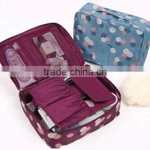 Printing Fabric Soft Travel Cosmetic Bag Case,women Travel Organizer Makeup Bag,beauty Travel Carry Case,polyester Travel Cube thumbnail-2