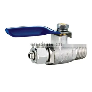 Brass Nickel Palted 1/4 Inch Male x Pex Ball Valve For Water Supply Valves thumbnail-1