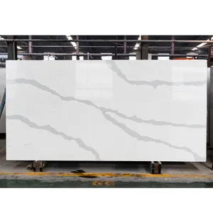 Code：9007，Calacatta Artificial Stone Quartz Slab Kitchen Countertops thumbnail-1