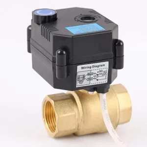 Premium Brass Mini Motorized Ball Valve for Efficient Water Control thumbnail-2