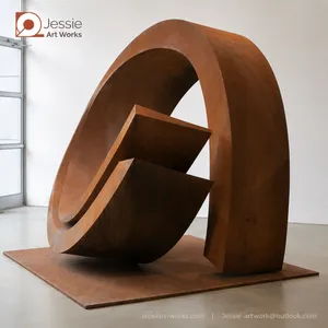 Weathering Steel Deer Sculpture for Park Decoration thumbnail-3