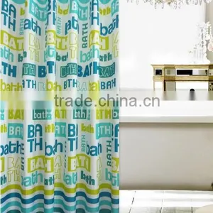 Colorful Bubbles Printed Polyester Mildew Resistant Shower Curtain, New Design thumbnail-2