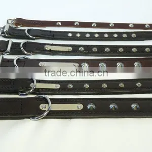 Studded Real Leather Dog Collar thumbnail-1