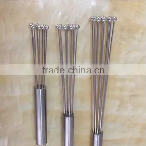 Manual Whisk Stainless Steel Kitchen Mixer Egg Beater Tool 8 10 12 Incn. thumbnail-5