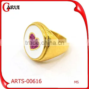 Heart Shaped Ring Designs for Girls Gold Jewelry Red Heart Ring thumbnail-1