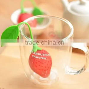 Silicone Strawberry Design Loose Tea Leaf Strainer Herbal Spice Infuser Filter Tools thumbnail-1