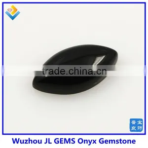 High Quality Natural Marquise Cabochon Cut Black Onyx Gemstone thumbnail-3