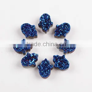 AAA Top Quality Hamsa Shape Agate Druzy Stones Beads Cabochon Wholesale thumbnail-5