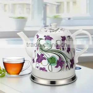 Flower Pattern 1.2L Electric Ceramic Electric Porcelain Kettle Quality Choice thumbnail-1