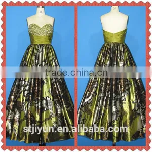 Formal Ball Gown Strapless Emerald Green Princess Wholesale Evening Dress in China thumbnail-1