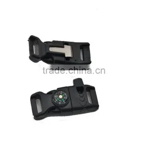 2015 New Arrived Compass Plastic Fire Starter Buckle for OEM Paracord Bracelet Quality Choice thumbnail-3