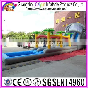 Outdoor Game Long Inflatable Water Slide For Sales thumbnail-4