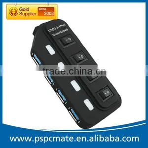 Computer High Speed 4 Port 3.0 Usb Hub With Power Switch for PC Desktop thumbnail-3