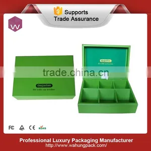 Green Wooden Lacquer Tea Box ,wood Packaging Box for Tea thumbnail-1