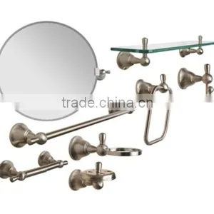 High Quality Wallmounted Brushed Nickel Modern Bathroom Accessories Sets 9pcs thumbnail-1