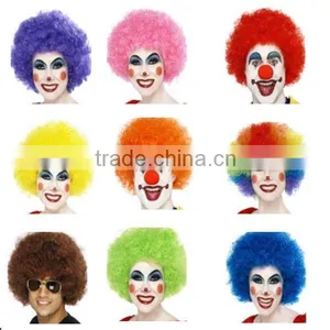 Affordable Afro Clown Hair Football Fan Adult Child Costume Curly Wig UR thumbnail-6
