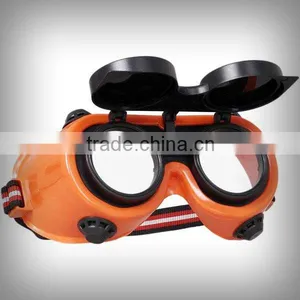 PVC Frame & 4 Vents 50mm Round Lens Welding and Cutting Goggles Eyewear thumbnail-1