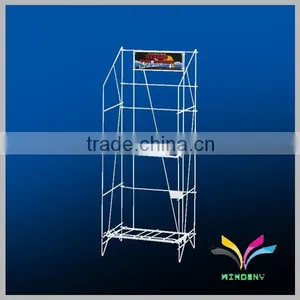 Customized Metal Office Furniture Newspaper Magezine Stand Rack thumbnail-2