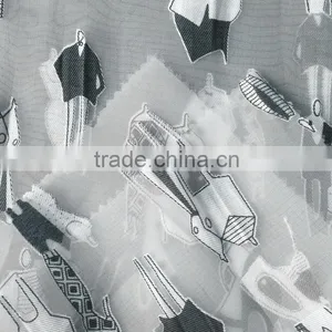 Cheap T/R Cutting Motif Woven Organza Fabric thumbnail-3