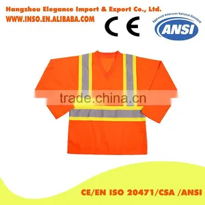 hi Vis Shirts Safety Micrimesh Fluorescent Orange Polo Shirts Hi-vis Long Sleeves thumbnail-1