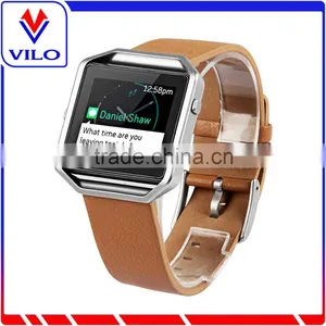 Genuine Leather Band Clasic Watchband Bracelet For Fitbit Blaze thumbnail-1