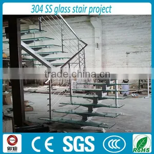 U Shape Glass Staircase YD-9009 thumbnail-4