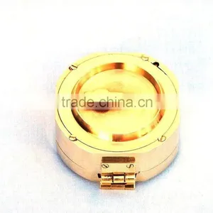Nautical Solid Brass Compass Pocket Compass With Rosewood Box 13431 thumbnail-4