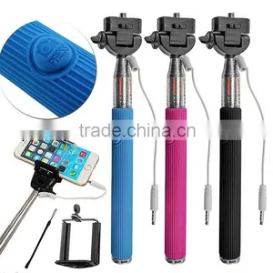 Extendable Wired Self Selfie Stick Handheld Monopod+Clip Holder Camera Remote Controller for IPhone Samsung thumbnail-4
