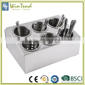 Kitchen Organizer Double Line Six Grids Stainless Steel Cutlery Flatware Holder Supplier's Choice thumbnail-1