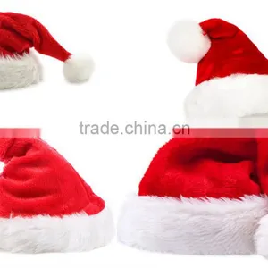 Woollen Plush Santa Hat High Quality Christmas Decorating Christmas Hat thumbnail-4