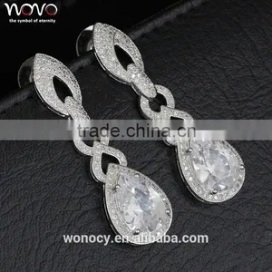 Top Quality Brass Jewelry Sterling Silver Exquisite Zircon Earrings For Women thumbnail-2