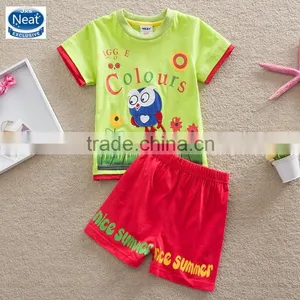 (TK1080) Green 2-6Y Neat Boy Summer Sets Wholesale Casual Sweat Suits for Little Boys thumbnail-1