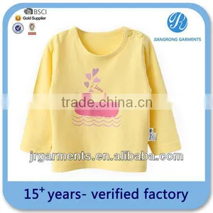 Eco-Friendly Bamboo Fiber Cotton Printed Long Sleeve t Shirts for Baby thumbnail-1