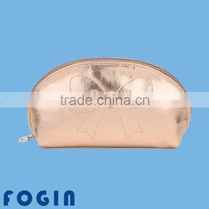 Shining Gold Color PU Cosmetic Bag thumbnail-1