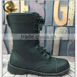 Hot Sale Black Leather Army Military Combat Tactical Boots for Man thumbnail-1