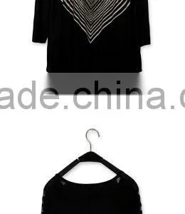 Spring New Fashion Design Sexy Lace and off Shoulder T-shirt for Girls and Ladies thumbnail-1