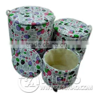 2012 Newest Wooden Laundry Basket With Wheeled thumbnail-1