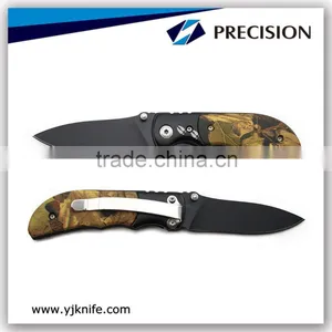 Camouflage Folding Pocket Liner Lock Knife With Belt Clip thumbnail-1