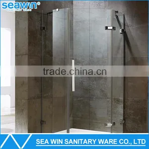 Good Price Fashion Standard Size Fully Frameless Glass Design Hinge Shower Cubicle For Gym thumbnail-1