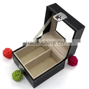 Double Watch Show Box Luxury Wristwatch Display Case Made in China thumbnail-5