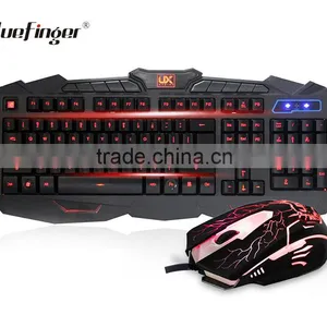 2400DPI Adjustable USB Backlit Keyboard and Mouse for Computer thumbnail-2
