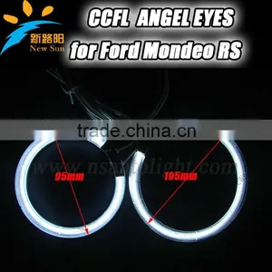 CCFL Angel Eyes Ring 105mm& 95mm Full Circle Halo Ring Bulbs 9-16V DC Car Head Lamp for Mondeo RS thumbnail-1