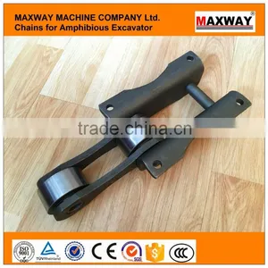 Custom-built , Hard-Wearing Chains for Amphibious Excavator Pontoon Undercarriage, 40Cr Steel Material, MAXWAY Machine Company thumbnail-4