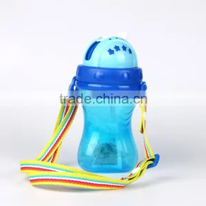 China Factory Supply 300ml Baby Plastic PP Drinking Bottle With Rope thumbnail-3
