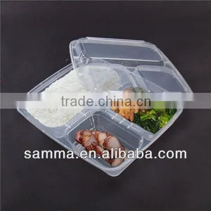 SM6-1109 Lunch Box Plastic Disposable Bento Office Lunch Box With Dividers thumbnail-1