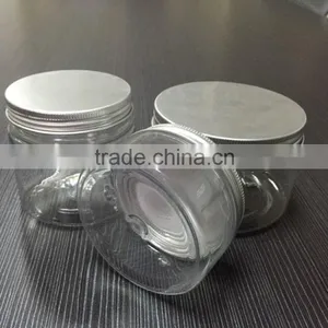 China 250g 300g 400g Pet Jars With Aluminum Lid Clear Pet Jar thumbnail-4
